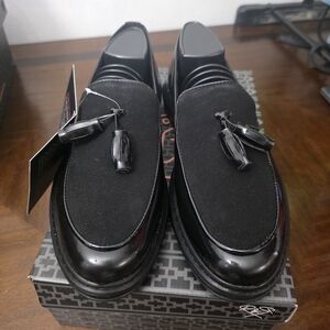 Sleek Black Leather Loafers for Men